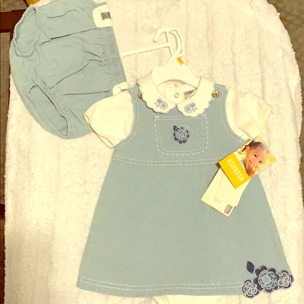 Oshkosh three piece overall dress set